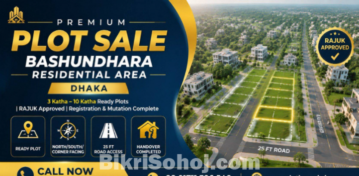 Premium Plot Sale in Bashundhara Residential Area